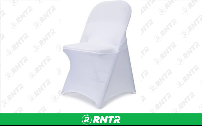 Generic White Spandex Folding Chair Covers – For rent in orlando, florida – Rocket Rentals USA LLC | RNTR.com – Image 1