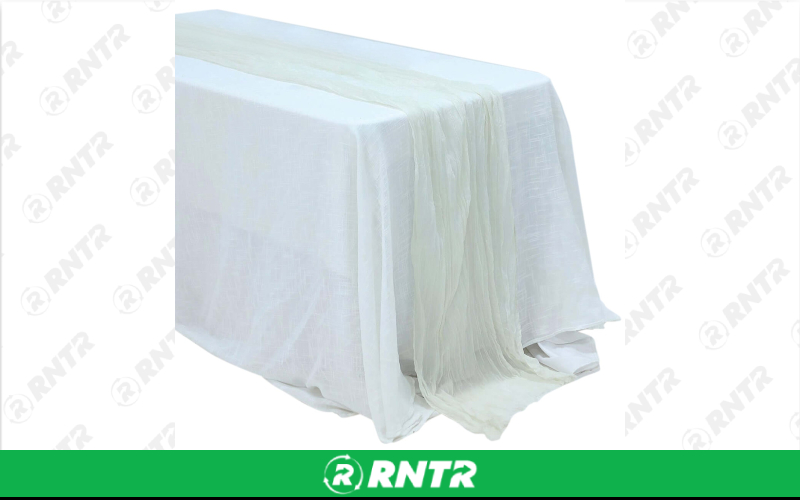 Generic 20ft Cheesecloth Table Runner - Ivory – For rent in robertsville, missouri – A C Event Rentals | RNTR.com – Image 1