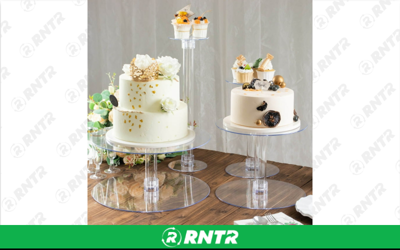 Generic CAKE STAND W/CLEAR PILLARS – For rent in uniontown, pennsylvania – Fayette Rental Solutions | RNTR.com – Image 1