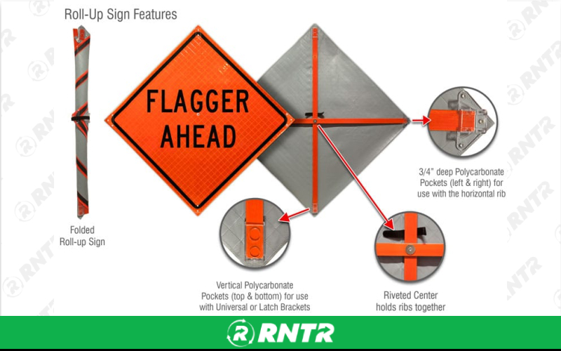 Generic FLAGMEN AHEAD(METAL) SIGN W/STAND – For rent in uniontown, pennsylvania – Fayette Rental Solutions | RNTR.com – Image 1