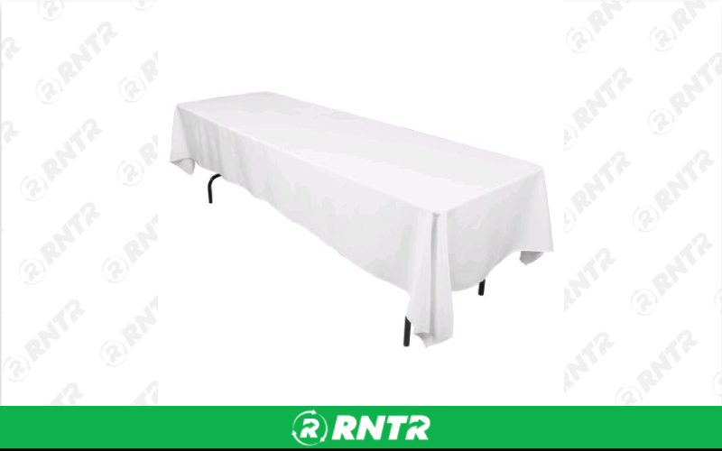 GENERIC LINEN -  53X114 WHITE RECT TBL – For rent in maplewood, minnesota – Hejny Rental | RNTR.com – Image 1
