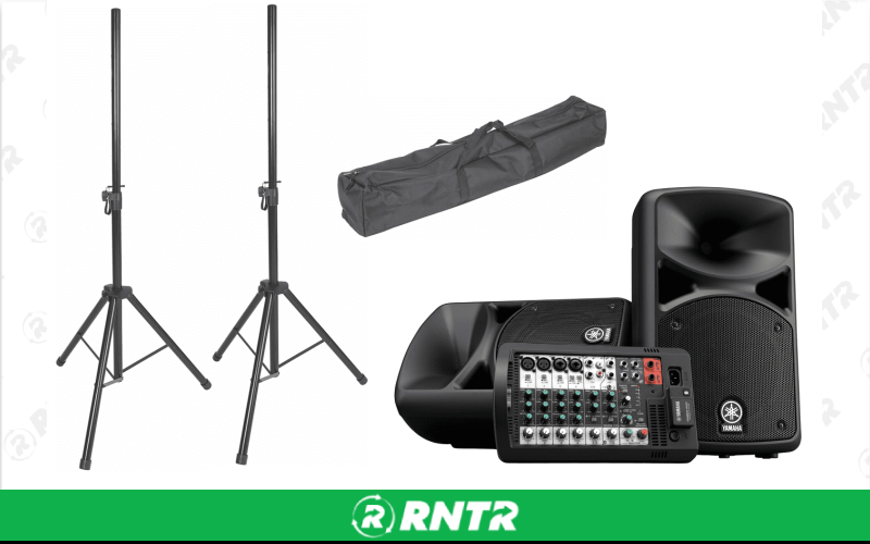 Generic PA SYSTEM W/SPEAKER STAND - GREY 1 – For rent in uniontown, pennsylvania – Fayette Rental Solutions | RNTR.com – Image 1