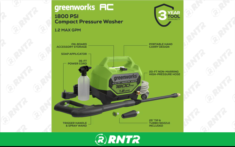 greenworks Pressure washer - 1800 PSI – For rent in kyle, texas – Home Garage | RNTR.com – Image 1