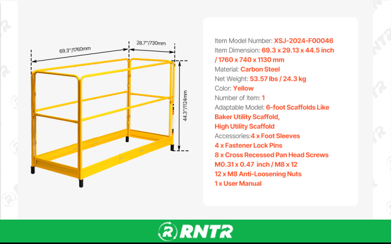 Generic SAFETY RAILING FOR SCAFFOLDING – For rent in durango, colorado – Teds Rental and Sales Inc | RNTR.com – Image 1