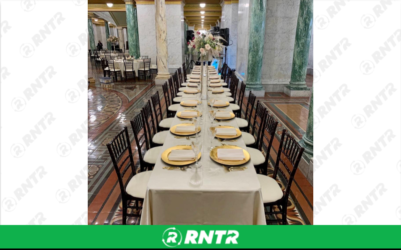 Generic TABLE -  BANQUET 8' [SEATING FOR 8] – For rent in uniontown, pennsylvania – Fayette Rental Solutions | RNTR.com – Image 1
