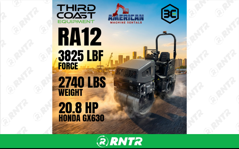 Third Coast Equipment RA 12 Asphalt Roller - Third Coast Equipment – For rent in athens, texas – American Machine Rentals | RNTR.com – Image 1